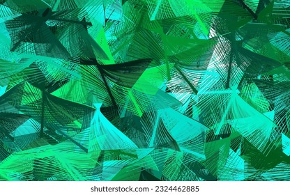 Light Green vector background with abstract shapes.