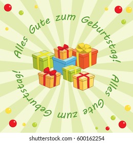 light green vector background - Alles gute zum Geburtstag - Happy birthday