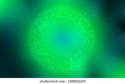 Light Green vector background with astronomical stars. Space stars on blurred abstract background with gradient. Pattern for astrology websites.