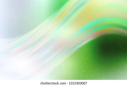 Light Green vector background with astronomical stars. Glitter abstract illustration with colorful cosmic stars. Pattern for astrology websites.