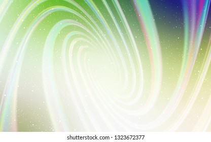 Light Green vector background with astronomical stars. Space stars on blurred abstract background with gradient. Smart design for your business advert.