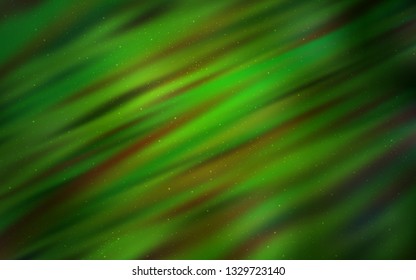 Light Green vector background with astronomical stars. Blurred decorative design in simple style with galaxy stars. Smart design for your business advert.