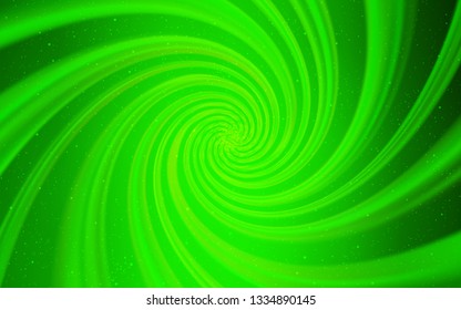 Light Green vector background with astronomical stars. Blurred decorative design in simple style with galaxy stars. Pattern for astrology websites.