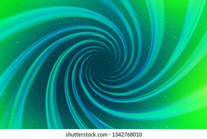 Light Green vector background with astronomical stars. Blurred decorative design in simple style with galaxy stars. Best design for your ad, poster, banner.