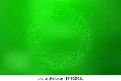 Light Green vector background with astronomical stars. Shining illustration with sky stars on abstract template. Smart design for your business advert.
