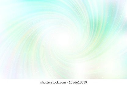 Light Green vector background with astronomical stars. Blurred decorative design in simple style with galaxy stars. Smart design for your business advert.