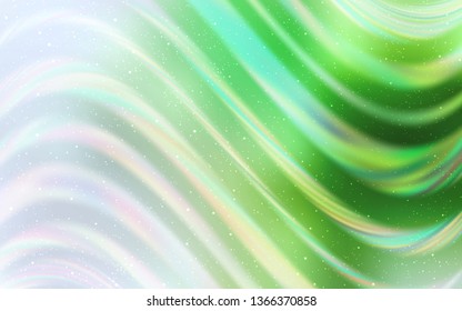 Light Green vector background with astronomical stars. Space stars on blurred abstract background with gradient. Pattern for astrology websites.