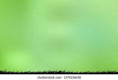 Light Green vector background with astronomical stars. Modern abstract illustration with Big Dipper stars. Best design for your ad, poster, banner.