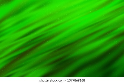 Light Green vector background with astronomical stars. Modern abstract illustration with Big Dipper stars. Pattern for futuristic ad, booklets.