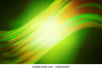 Light Green vector background with astronomical stars. Shining illustration with sky stars on abstract template. Pattern for futuristic ad, booklets.