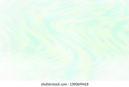 Light Green vector background with astronomical stars. Space stars on blurred abstract background with gradient. Pattern for futuristic ad, booklets.