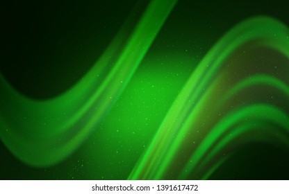 Light Green vector background with astronomical stars. Blurred decorative design in simple style with galaxy stars. Pattern for futuristic ad, booklets.