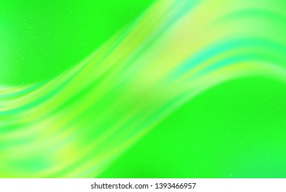 Light Green vector background with astronomical stars. Shining colored illustration with bright astronomical stars. Template for cosmic backgrounds.