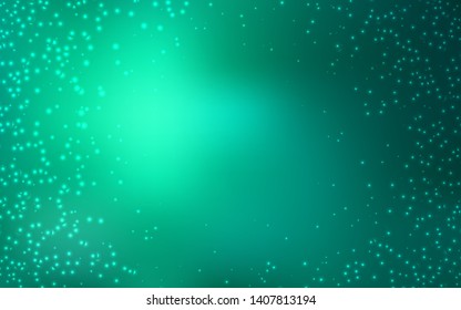Light Green vector background with astronomical stars. Shining illustration with sky stars on abstract template. Template for cosmic backgrounds.