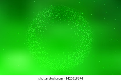 Light Green vector background with astronomical stars. Shining colored illustration with bright astronomical stars. Pattern for astrology websites.