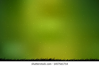 Light Green vector background with astronomical stars. Shining illustration with sky stars on abstract template. Template for cosmic backgrounds.