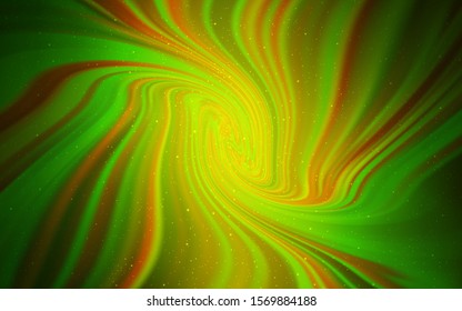 Light Green vector background with astronomical stars. Shining colored illustration with bright astronomical stars. Smart design for your business advert.