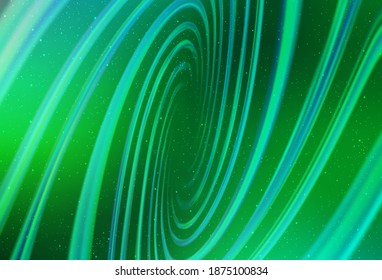 Light Green vector background with astronomical stars. Modern abstract illustration with Big Dipper stars. Template for cosmic backgrounds.