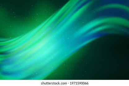 Light Green vector background with astronomical stars. Blurred decorative design in simple style with galaxy stars. Best design for your ad, poster, banner.