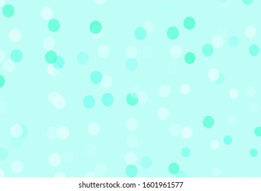 Light Green vector background with beautiful snowflakes. Shining colorful illustration with snow in christmas style. Pattern for new year leaflets.