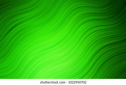Light Green vector background with bent ribbons. Colorful abstract illustration with gradient lines. A completely new template for your business design.