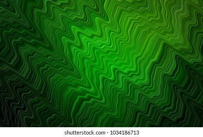 Light Green vector background with bent ribbons. Modern gradient abstract illustration with bandy lines. Pattern for your business design.
