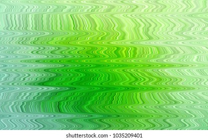 Light Green vector background with bent lines. Brand-new colored illustration in marble style with gradient. Brand-new design for your ads, poster, banner.
