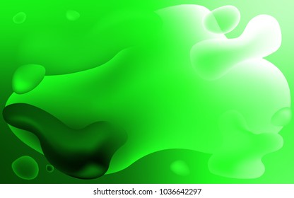 Light Green vector background with bent ribbons. Glitter abstract illustration with wry lines. A completely new memphis design for your business.