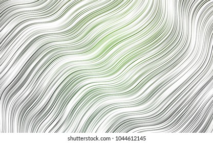 Light Green vector background with bent ribbons. A sample with blurred bubble shapes. Marble design for your web site.