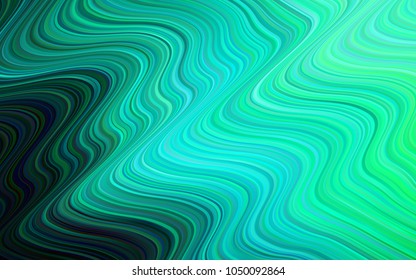Light Green vector background with bent ribbons. A vague circumflex abstract illustration with gradient. The elegant pattern for brand book.