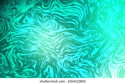 Light Green vector background with bent ribbons. Colorful illustration in abstract marble style with gradient. Pattern for your business design.