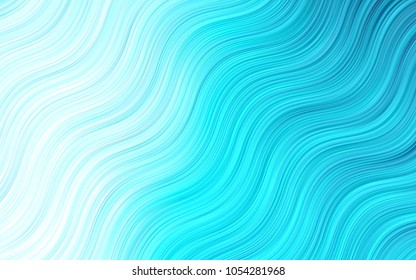Light Green vector background with bent lines. Colorful abstract illustration with gradient lines. Marble design for your web site.