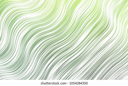 Light Green vector background with bent ribbons. Modern gradient abstract illustration with bandy lines. New composition for your brand book.
