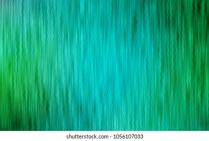 Light Green vector background with bent lines. A vague circumflex abstract illustration with gradient. Pattern for your business design.