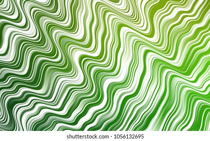 Light Green vector background with bent lines. A sample with blurred bubble shapes. Brand-new design for your ads, poster, banner.