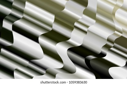 Light Green vector background with bent ribbons. An elegant bright illustration with gradient. A completely new template for your business design.