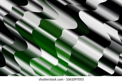 Light Green vector background with bent lines. Colorful illustration in abstract marble style with gradient. The elegant pattern for brand book.
