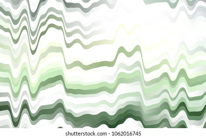Light Green vector background with bent lines. A sample with blurred bubble shapes. A new texture for your  ad, booklets, leaflets.