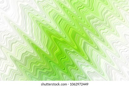 Light Green vector background with bent ribbons. A vague circumflex abstract illustration with gradient. Marble style for your business design.
