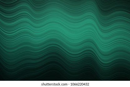 Light Green vector background with bent lines. Creative illustration in halftone marble style with gradient. The elegant pattern for brand book.