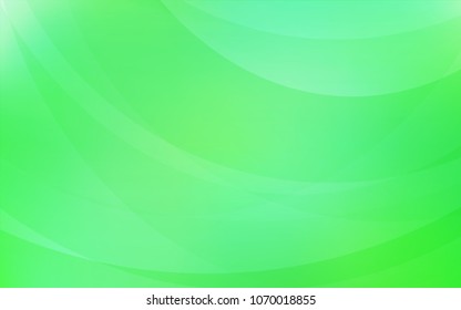 Light Green vector background with bent lines. Shining illustration, which consist of blurred lines, circles. New composition for your brand book.