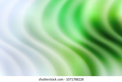 Light Green vector background with bent ribbons. Geometric illustration in marble style with gradient.  New composition for your brand book.