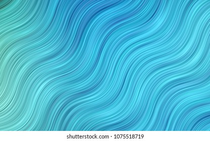 Light Green vector background with bent lines. A sample with blurred bubble shapes. New composition for your brand book.