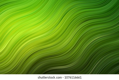Light Green vector background with bent lines. Shining crooked illustration in marble style. New composition for your brand book.