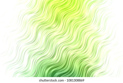 Light Green vector background with bent ribbons. Colorful abstract illustration with gradient lines. Marble design for your web site.