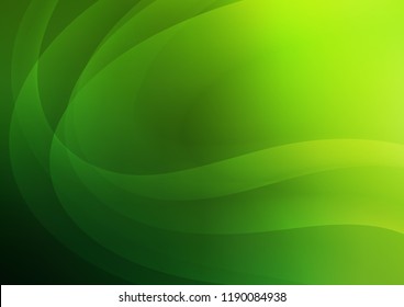 Light Green vector background with bent ribbons. An elegant bright illustration with gradient. Brand new design for your ads, poster, banner.