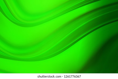 Light Green vector background with bent ribbons. Geometric illustration in marble style with gradient.  The template for cell phone backgrounds.