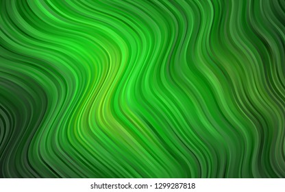 Light Green vector background with bent lines. Geometric illustration in marble style with gradient.  A completely new template for your business design.