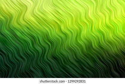 Light Green vector background with bent ribbons. Modern gradient abstract illustration with bandy lines. New composition for your brand book.