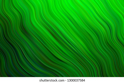 Light Green vector background with bent lines. A completely new color illustration in marble style. Marble design for your web site.